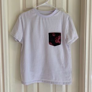 Rue21 Jersey Straight Hem White/Floral T-Shirt